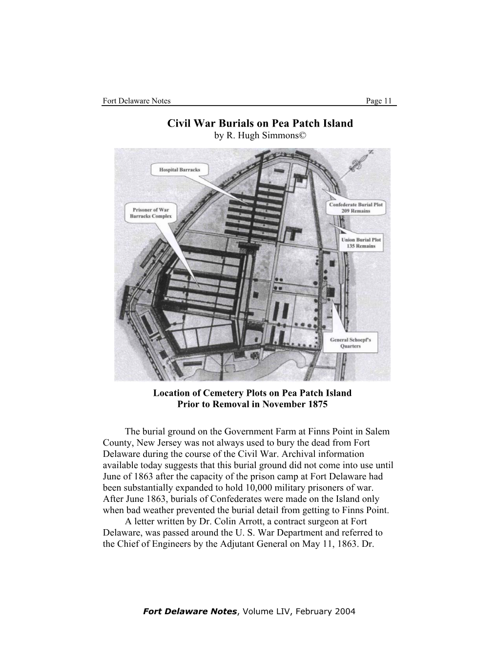 Civil War Burials on Pea Patch Island by R