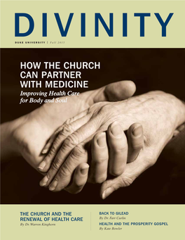 How the Church Can Partner with Medicine Improving Health Care for Body and Soul