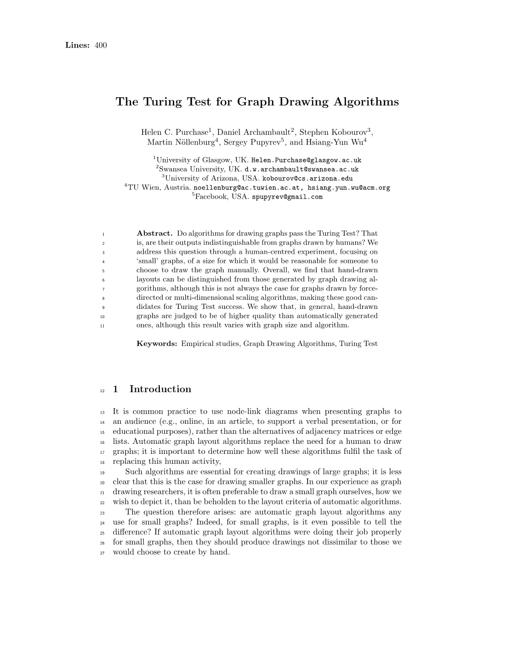 The Turing Test for Graph Drawing Algorithms