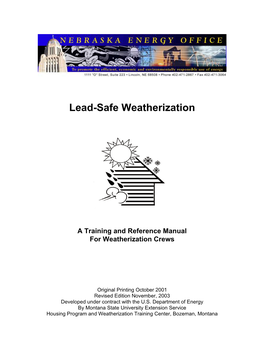 Lead-Safe Weatherization