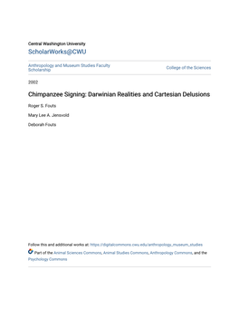 Chimpanzee Signing: Darwinian Realities and Cartesian Delusions