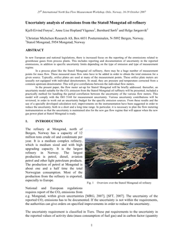 Uncertainty Analysis of Emissions from the Statoil Mongstad Oil Refinery