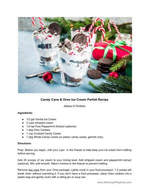 Candy Cane & Oreo Ice Cream Parfait Recipe