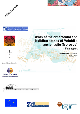 Atlas of the Ornamental and Building Stones of Volubilis Ancient Site (Morocco) Final Report