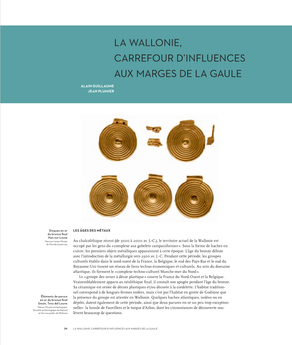 La Wallonie, Carrefour D'influences Aux Marges De La