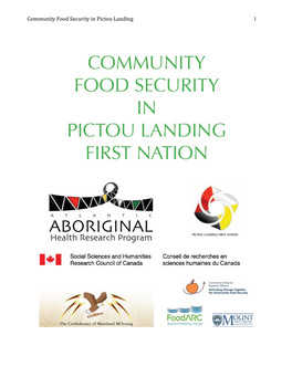 Community Food Security in Pictou Landing 1