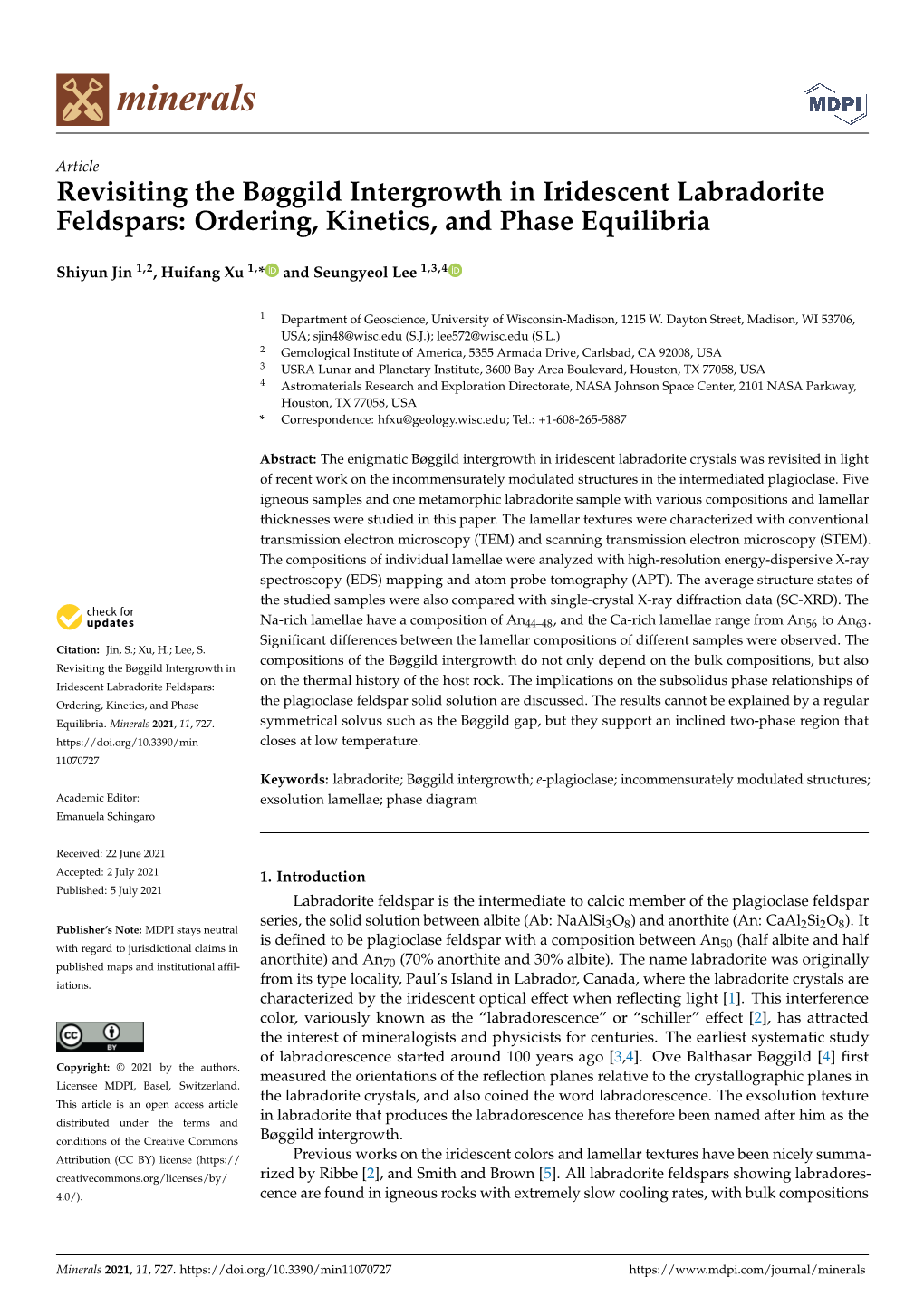 Revisiting the Bøggild Intergrowth in Iridescent Labradorite Feldspars: Ordering, Kinetics, and Phase Equilibria