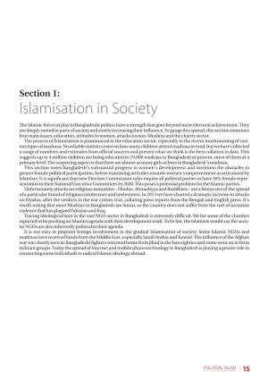 Section 1: Islamisation in Society