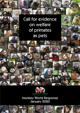 CALL for EVIDENCE on WELFARE of PRIMATES AS PETS 3 1989 Timeline First Rescue from UK Pet Trade of a Capuchin and Squirrel Monkey
