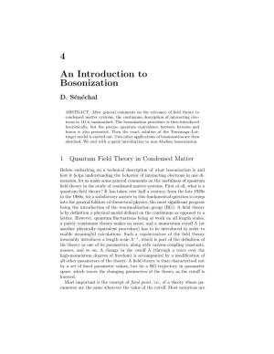 4 an Introduction to Bosonization D