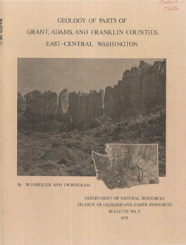 Geology of Parts of Grant, Adams, and Franklin Counties, East-Central