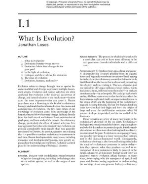What Is Evolution? Jonathan Losos