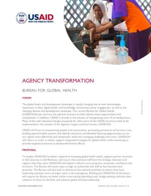 Agency Transformation: Bureau for Global Health