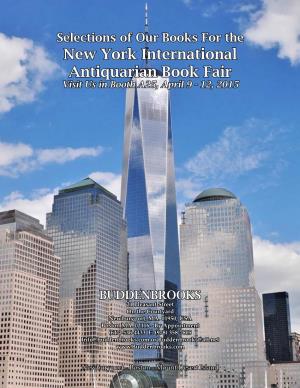 New York International Antiquarian Book Fair Visit Us in Booth A25, April 9 - 12, 2015