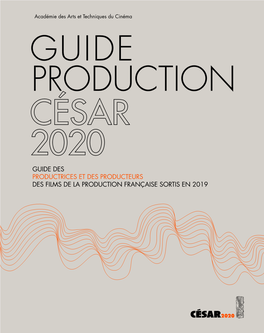 Guide Des Productrices Et Des Producteurs Des Films De La Production Française Sortis En 2019