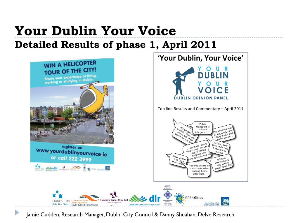 Your Dublin Your Voice Detailed Results of Phase 1, April 2011