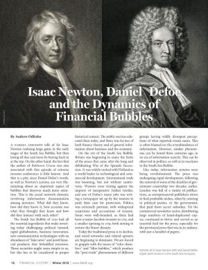 Isaac Newton, Daniel Defoe and the Dynamics of Financial Bubbles SCIENCE SOURCE SCIENCE Traveler1116