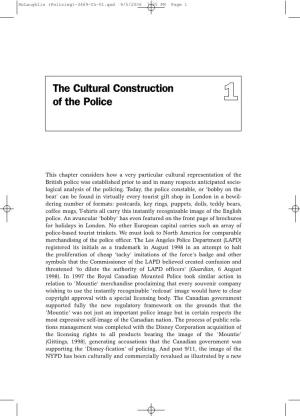 The Cultural Construction of the Police 1