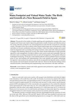 Water Footprint and Virtual Water Trade: the Birth and Growth of a New Research Field in Spain