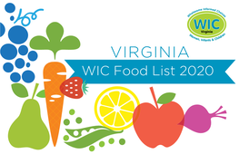 WIC Food List 2020 Nutrition for a Healthy Future