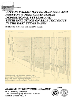 Cotton Valley (Upper Jurassic)And Hosston(Lower Cretaceous) Depositional Systemsand Their Influence Onsalt Tectonics Intheeast Texasbasin by Mary K