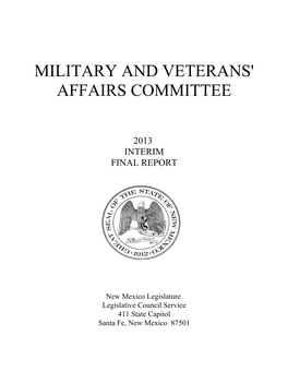 Military and Veterans' Affairs Committee