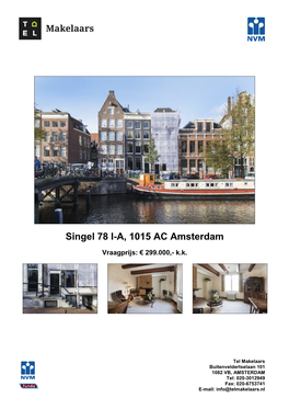 Singel 78 I-A, 1015 AC Amsterdam