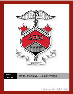Delta Epsilon Mu, Theta Chapter University of California, Merced Professional Pre - Health Fraternity