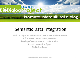 Semantic Data Integration and Search