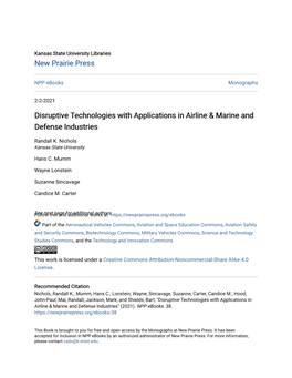 Disruptive Technologies with Applications in Airline & Marine And