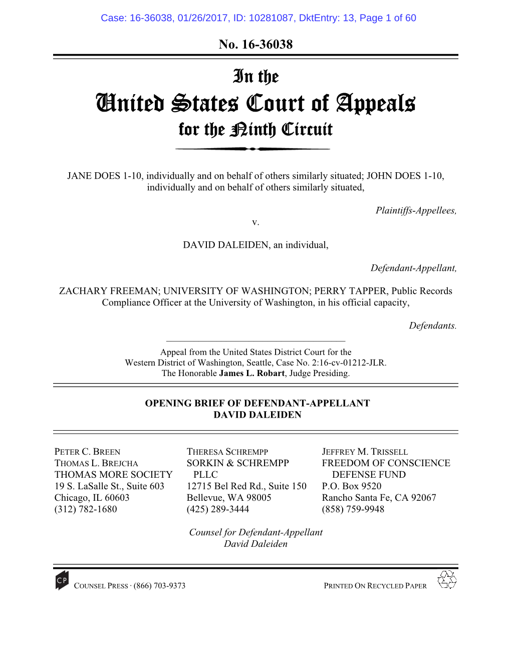 Brief of Defendant-Appellant Daleiden