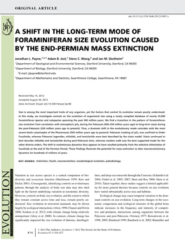 A Shift in the Longterm Mode of Foraminiferan Size