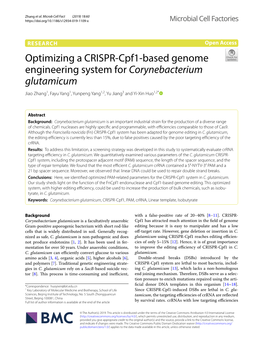 Optimizing a CRISPR-Cpf1-Based Genome Engineering System For