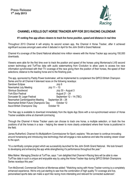 Channel 4 Rolls out Horse Tracker App for 2013 Racing Calendar