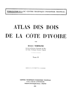 Atlas Des Bois De La Côte D'ivoire