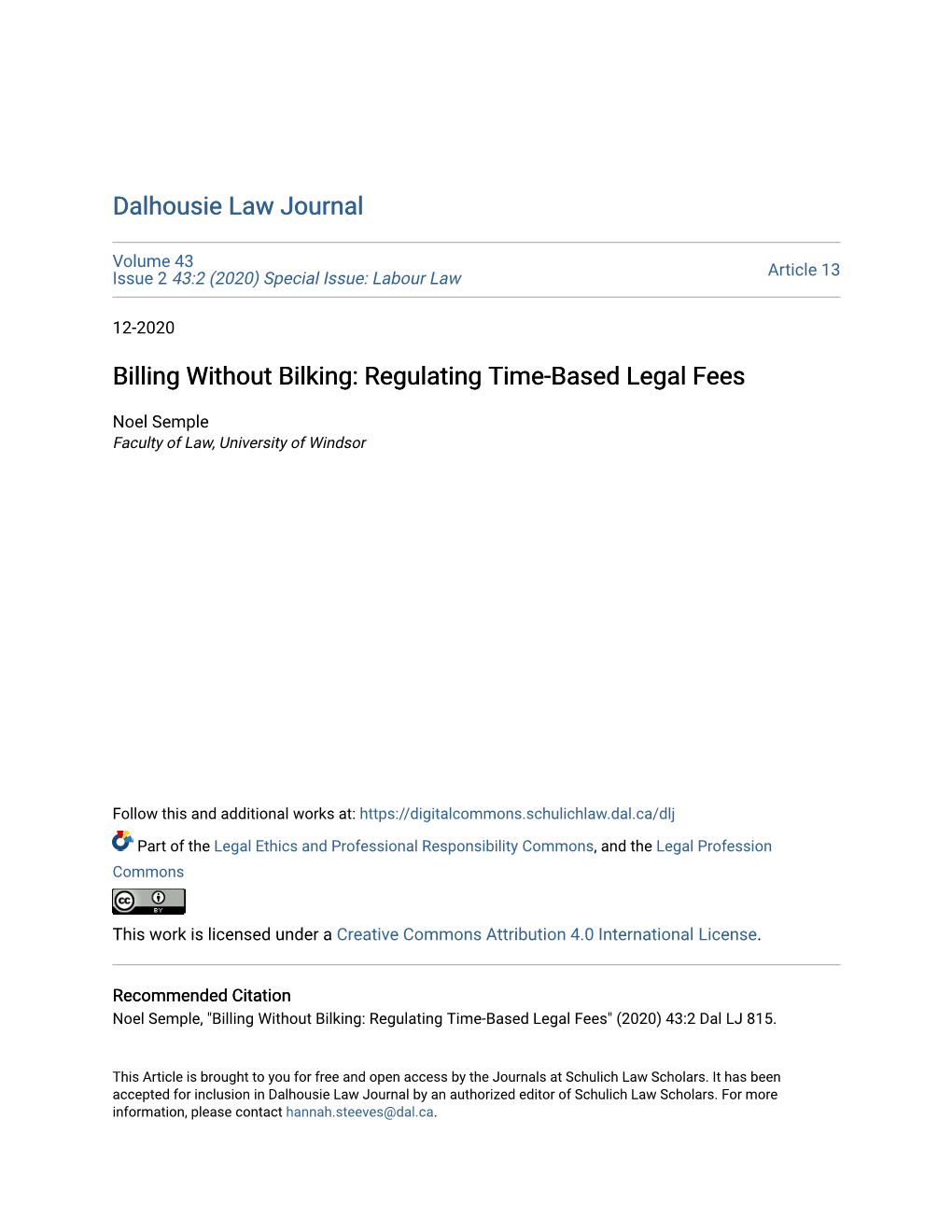 Regulating Time-Based Legal Fees