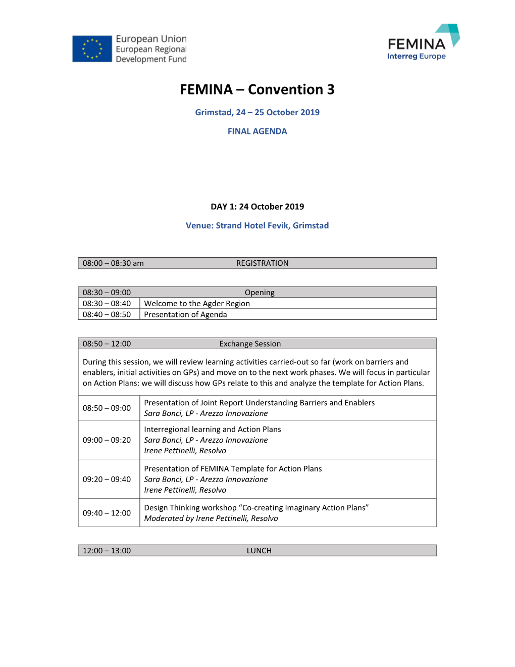 FEMINA – Convention 3