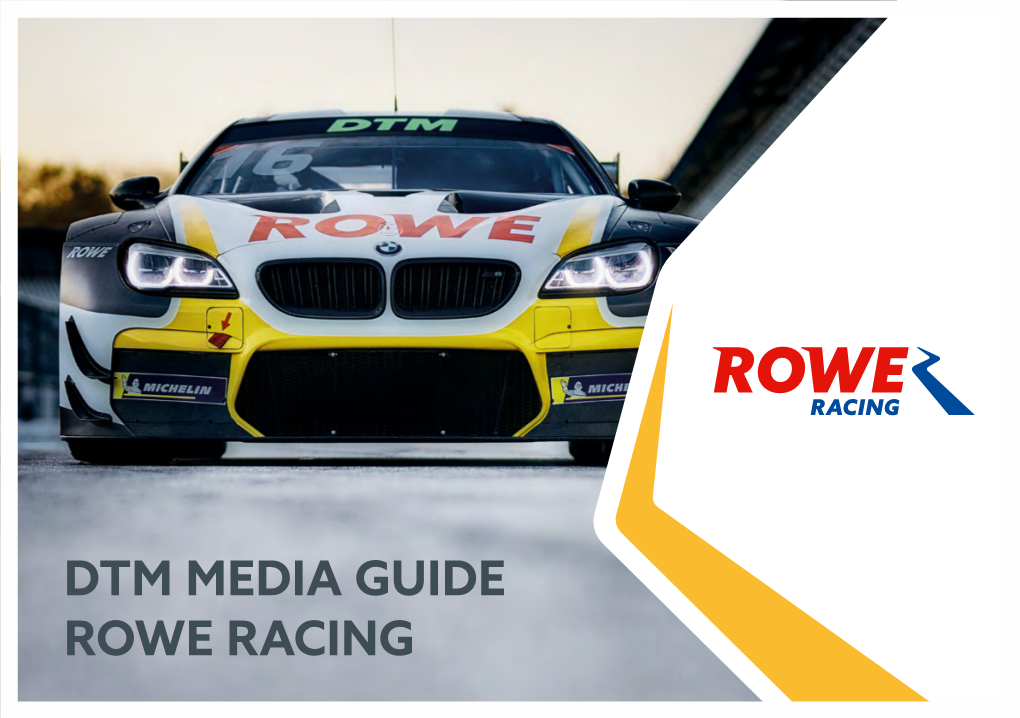 Dtm Media Guide Rowe Racing