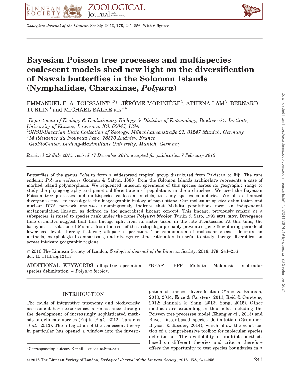 Bayesian Poisson Tree Processes and Multispecies Coalescent Models