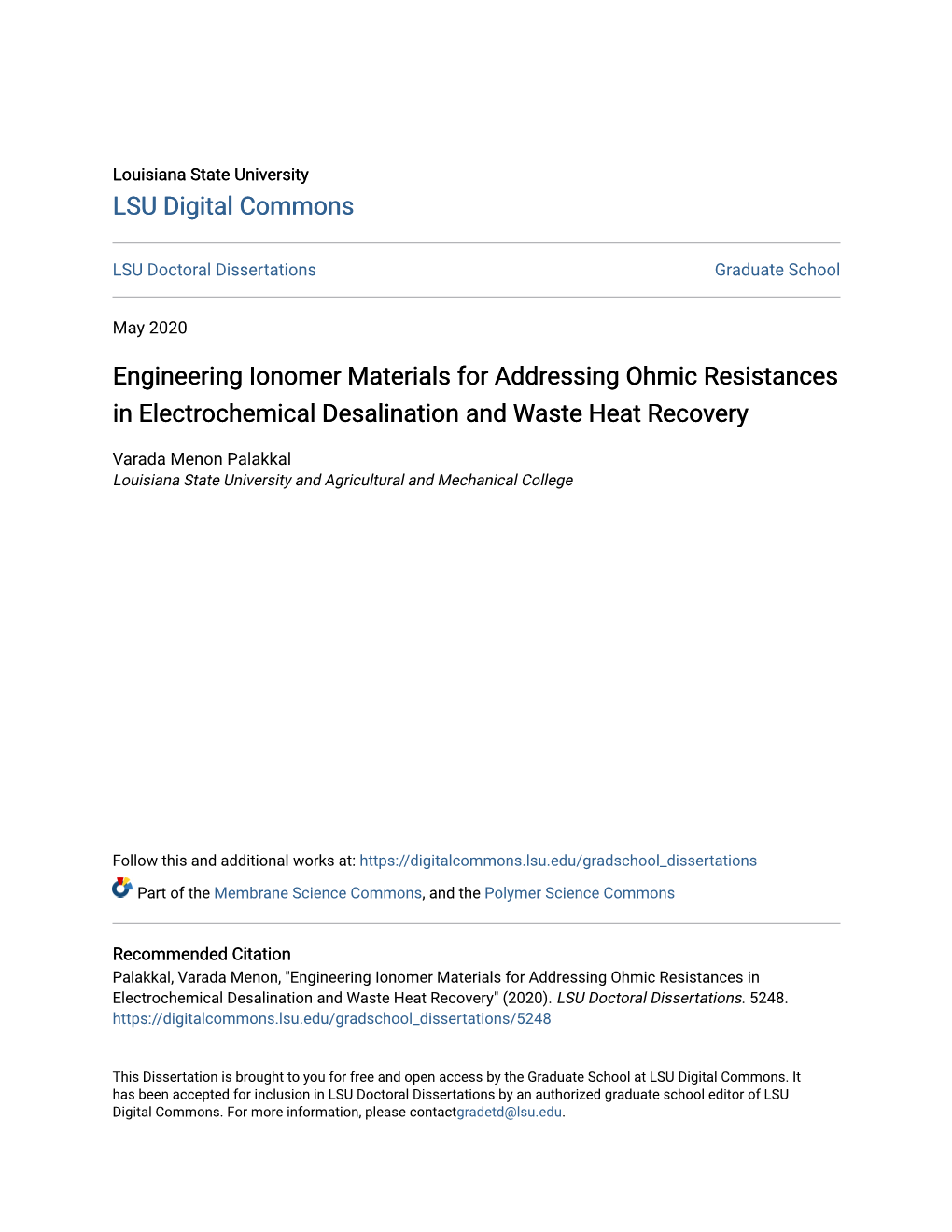 Engineering Ionomer Materials for Addressing Ohmic Resistances in Electrochemical Desalination and Waste Heat Recovery