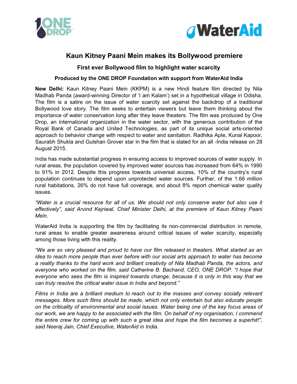 Kaun Kitney Paani Mein Makes Its Bollywood Premiere