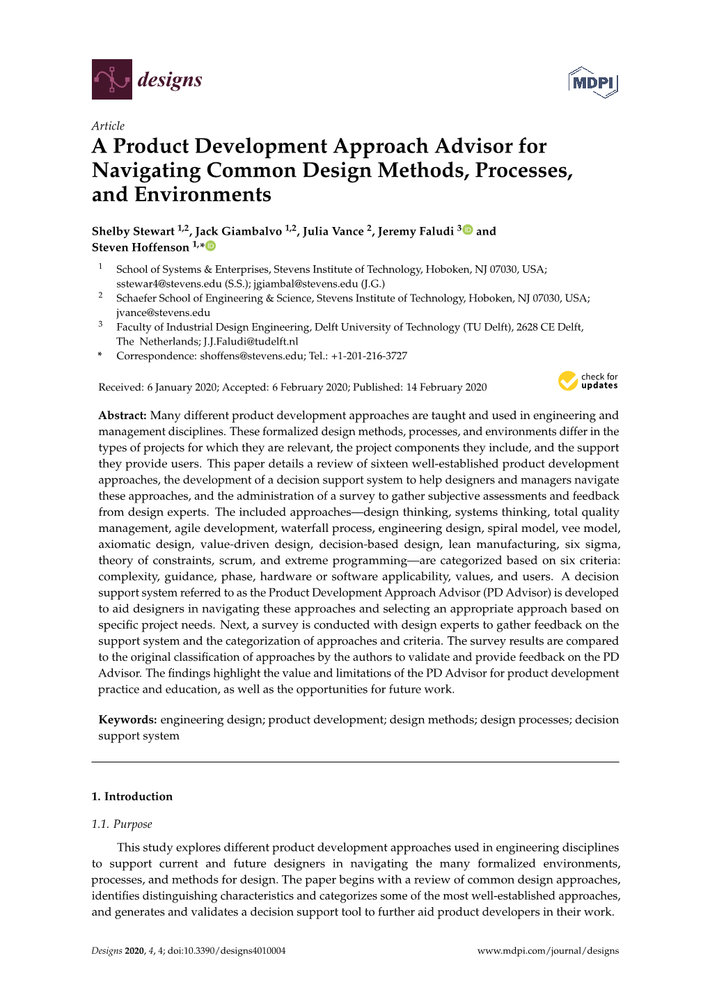 A Product Development Approach Advisor for Navigating Common Design Methods, Processes, and Environments