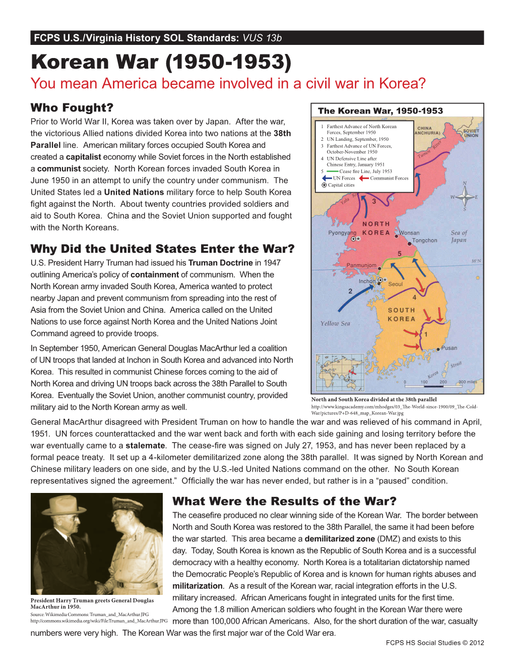 Korean War (1950-1953) You Mean America Became Involved in a Civil War in Korea?