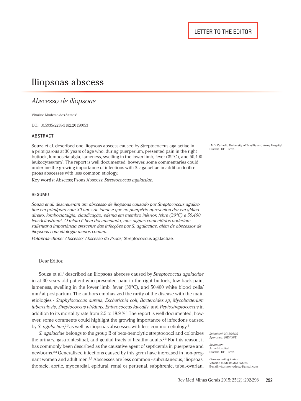 Iliopsoas Abscess