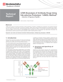 LCMS Bioanalysis of Antibody Drugs Using Fab-Selective Proteolysis