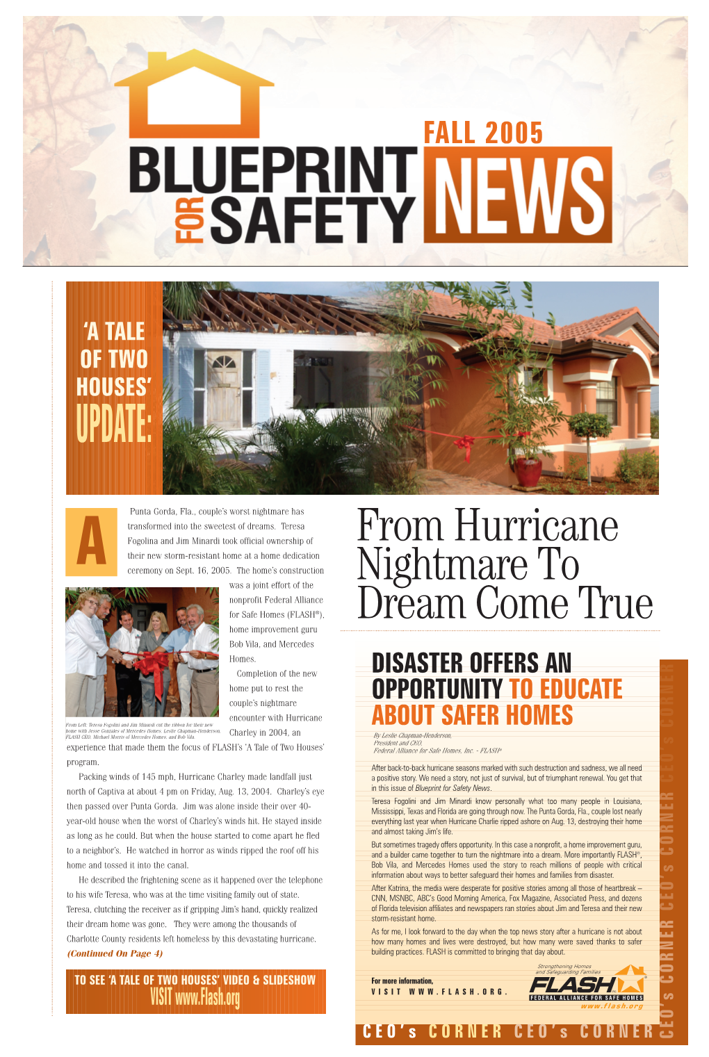 2005 Fall Blueprint for Safety News -- A
