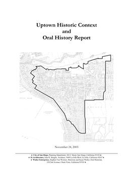 Uptown Historic Context and Oral History Report