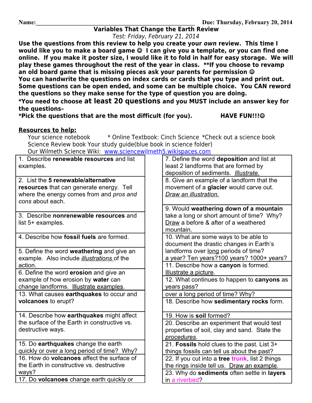 Spaced-Out Systems Review and Study Guide