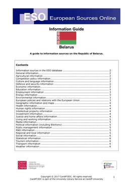 Information Guide Belarus