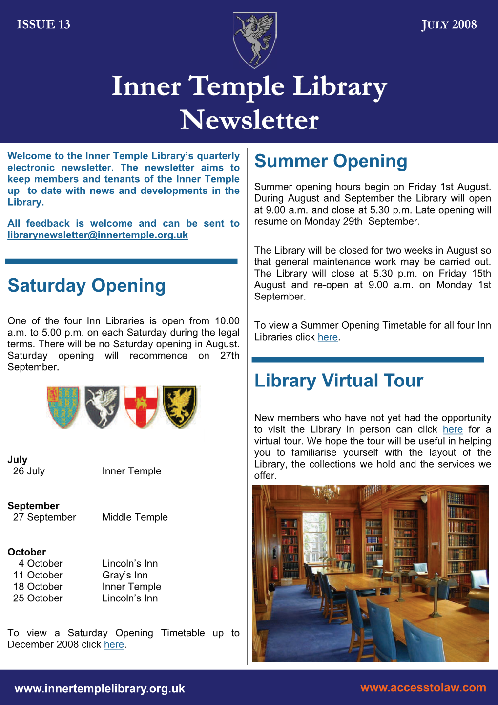 Inner Temple Library Newsletter Issue 13